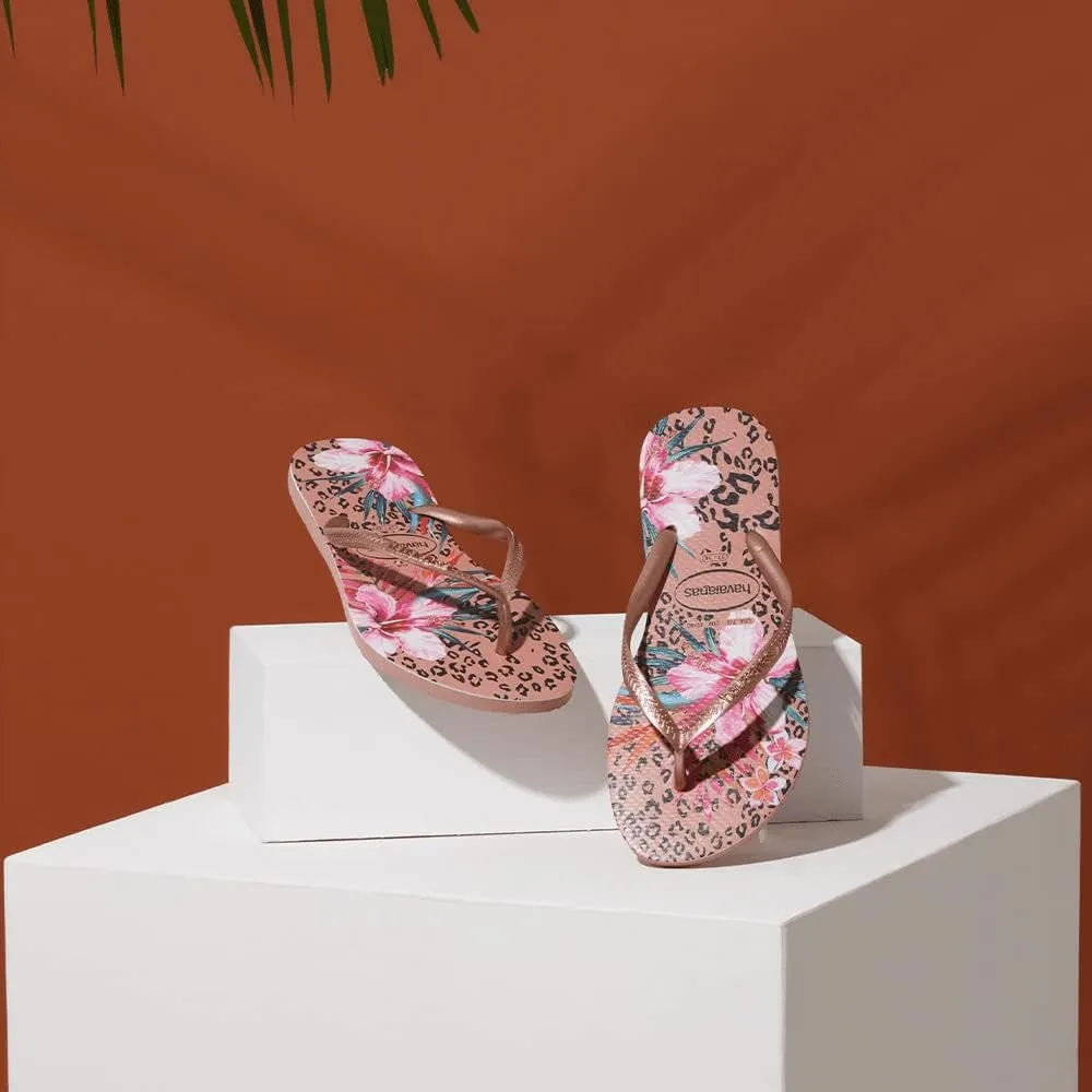 Havaianas Girls Kid's Slim Animal Floral Flip Flop Sandals