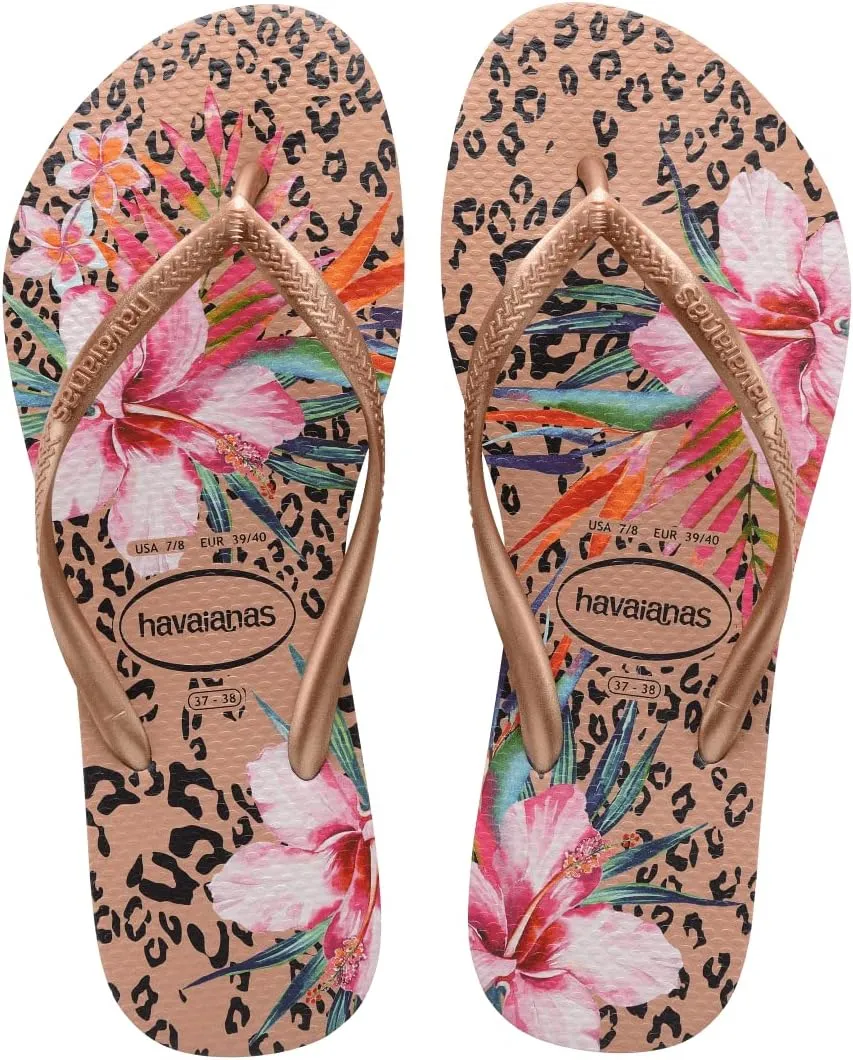 Havaianas Girls Kid's Slim Animal Floral Flip Flop Sandals