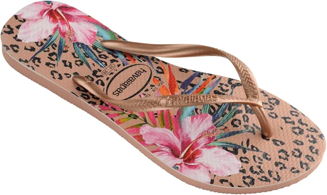 Havaianas Girls Kid's Slim Animal Floral Flip Flop Sandals