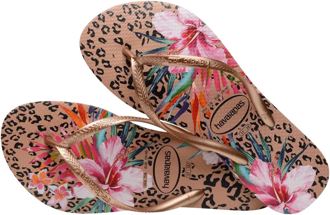 Havaianas Girls Kid's Slim Animal Floral Flip Flop Sandals