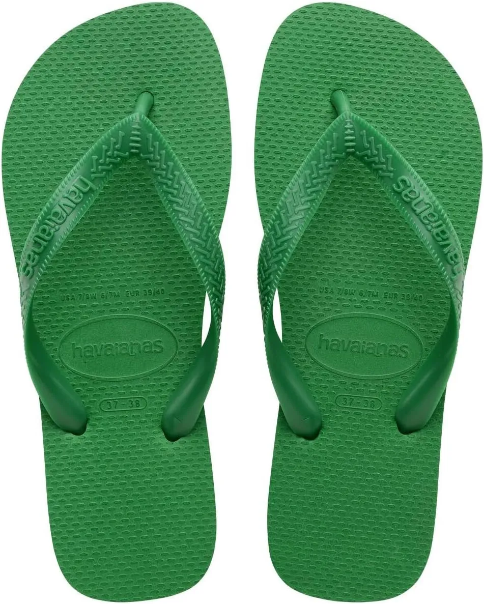 Havaianas Top Flip Flops for Men - Summer Style Sandals, Green, 11/12