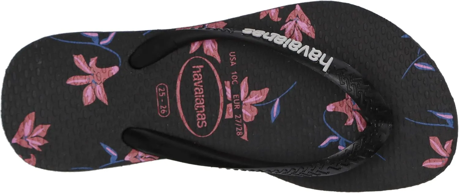 Havaianas Unisex-Child Slim Surf Floral Flip Flop Sandal