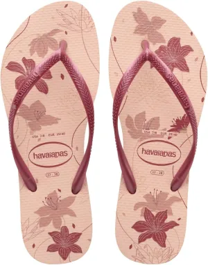 havaianas Women's Slim Organic Flip Flops - Spring and Summer Pool Sandals for Women - PINK/ROSE, 7/8W