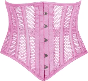 Heavy Duty Underbust Steel Boned Waist Trainer Cincnher Womens Waspie Mesh Corset