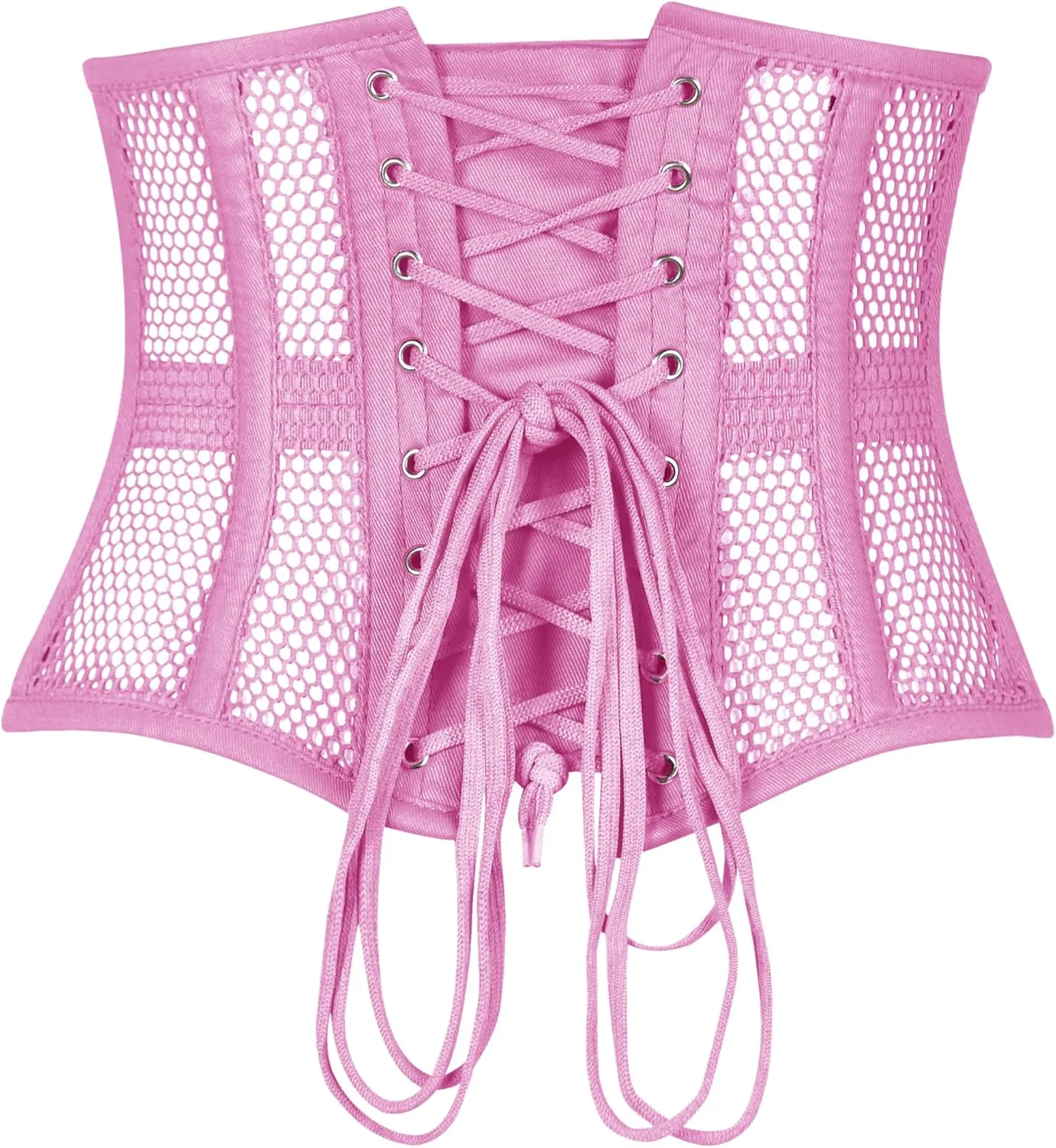 Heavy Duty Underbust Steel Boned Waist Trainer Cincnher Womens Waspie Mesh Corset