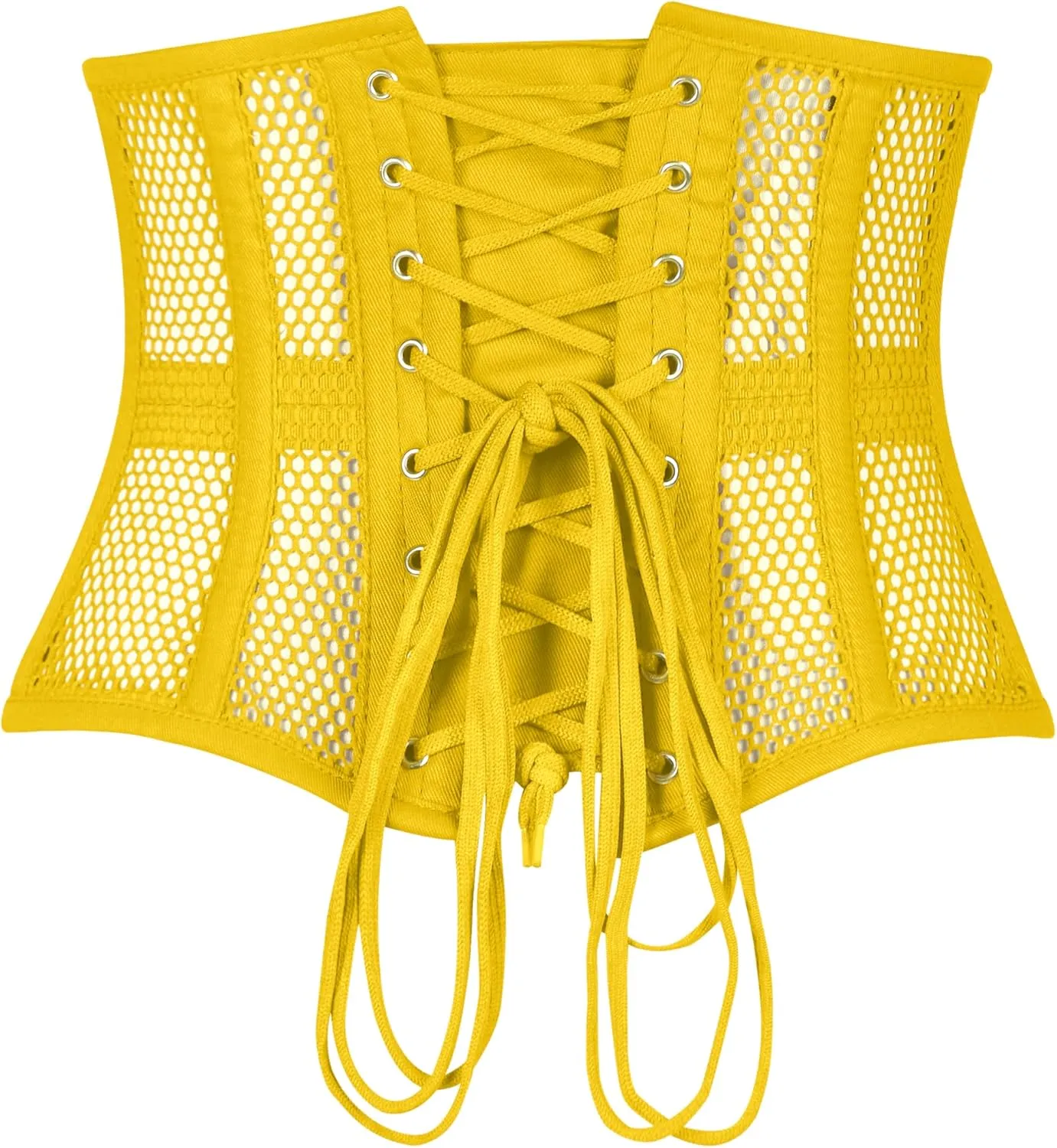 Heavy Duty Underbust Steel Boned Waist Trainer Cincnher Womens Waspie Mesh Corset