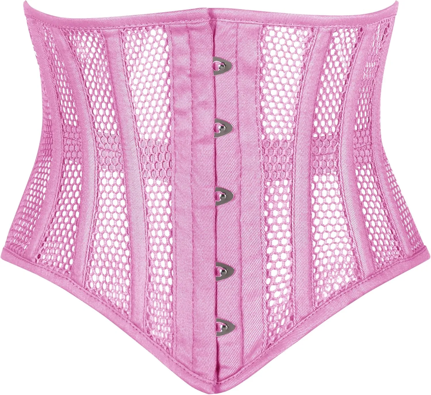 Heavy Duty Underbust Steel Boned Waist Trainer Cincnher Womens Waspie Mesh Corset