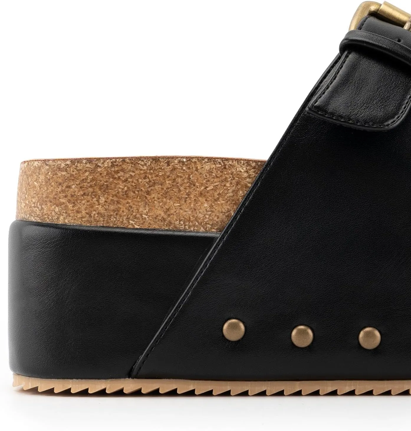 heelchic Platform Sandals Women, Chunky Platform Wedges with Arch Support, Big Buckle Casual Open Toe Slide Sandals