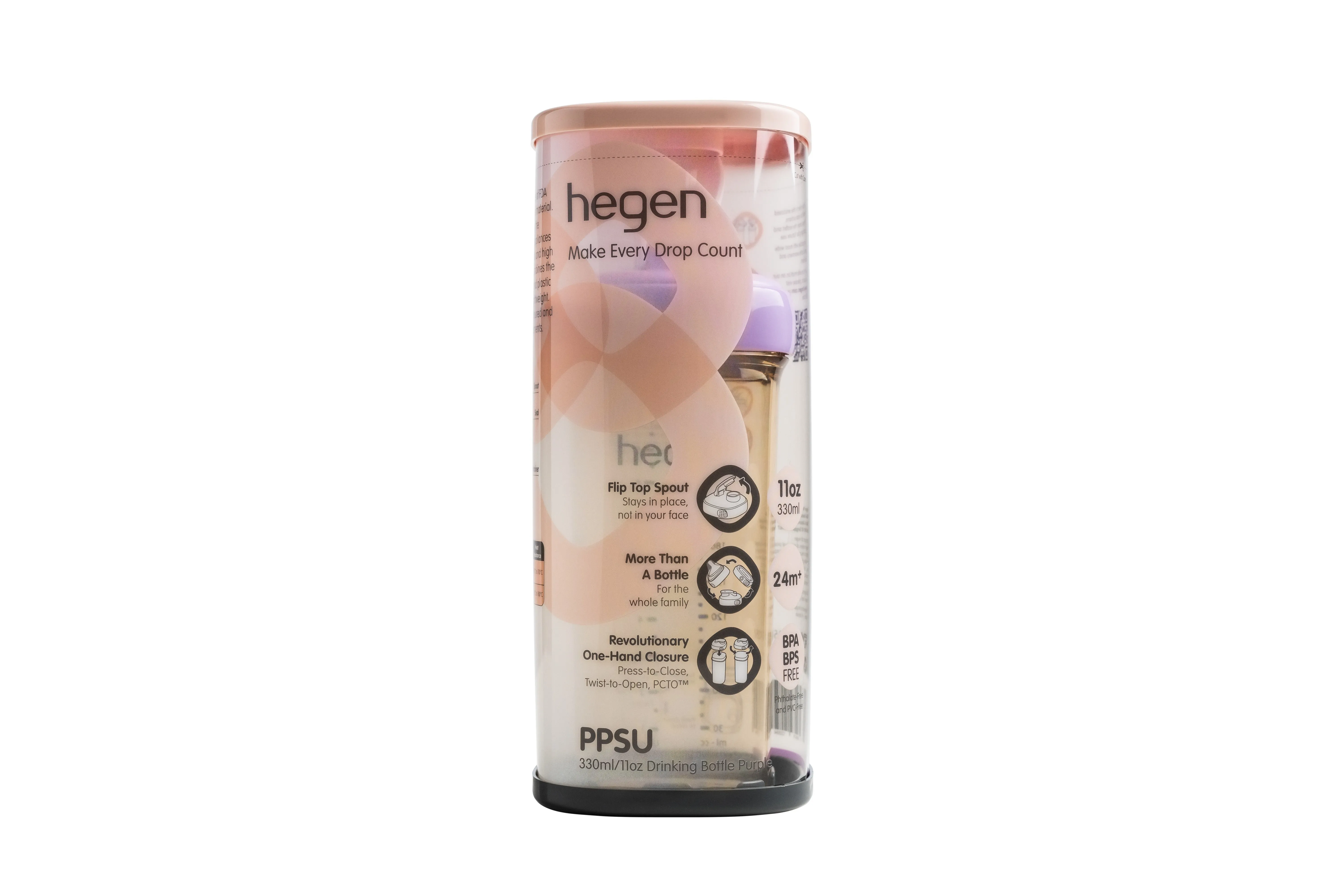 Hegen PCTO™ 330ml/11oz Drinking Bottle PPSU - Purple (New)