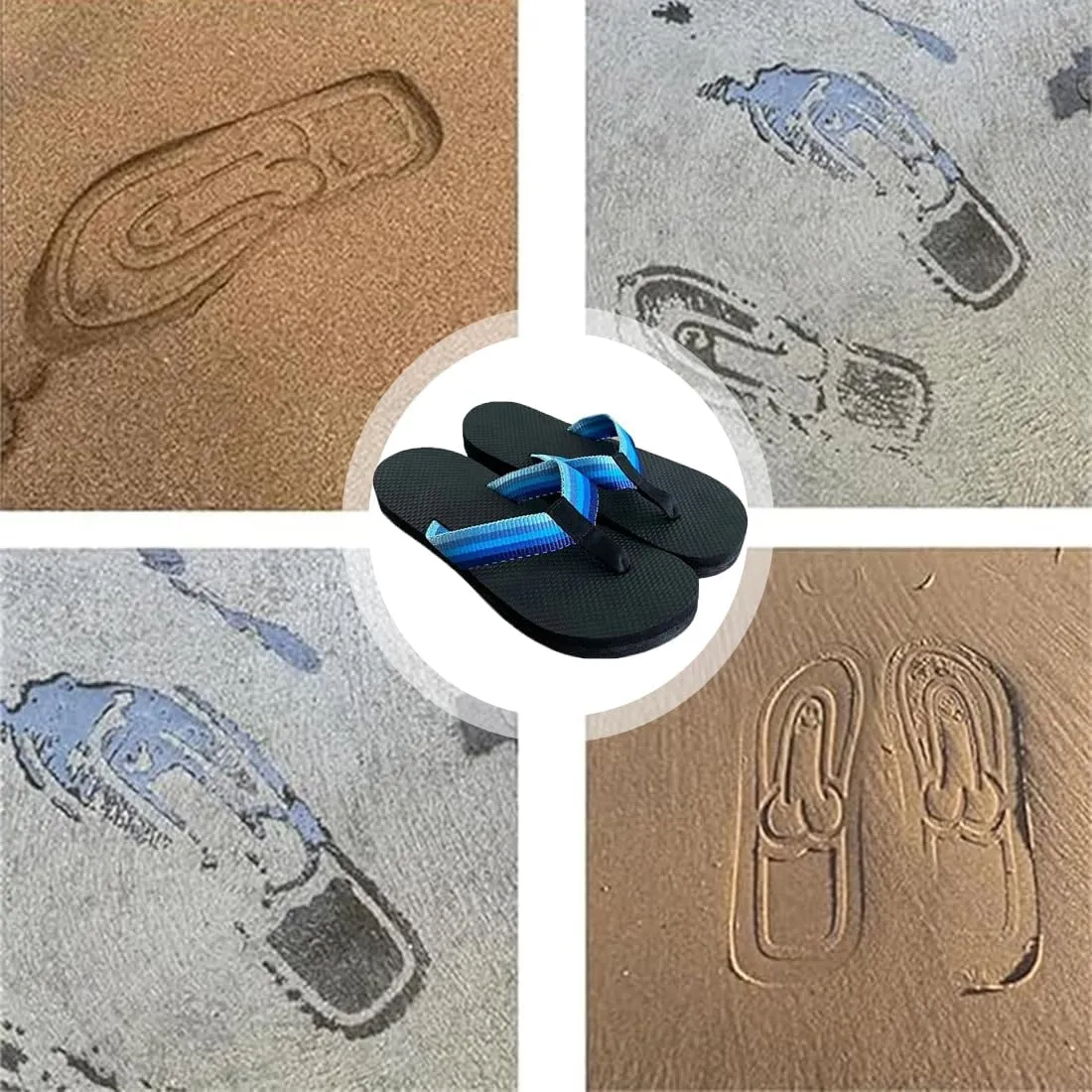 Hidden Flops, Funny Non Slip Quick-Dry Beach Flip Flops with Hidden Design, Creative Comfort Outdoor Flip Flops Novelty Gift for Beach, Home
