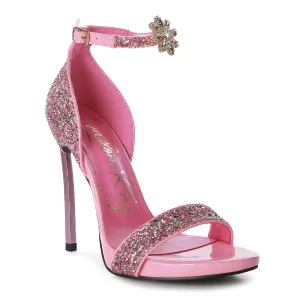 High Heeled Glitter Sandals