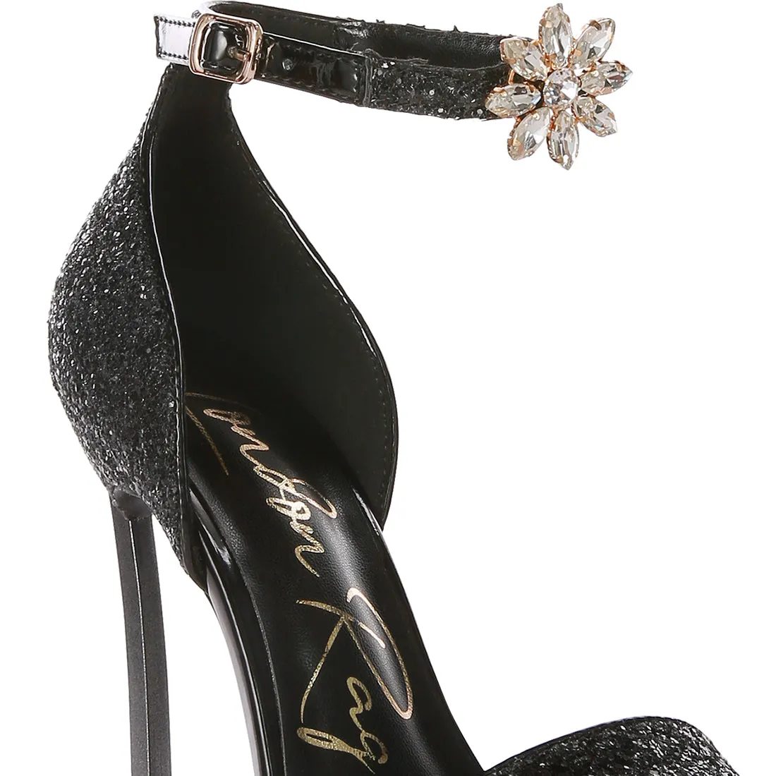 High Heeled Glitter Sandals