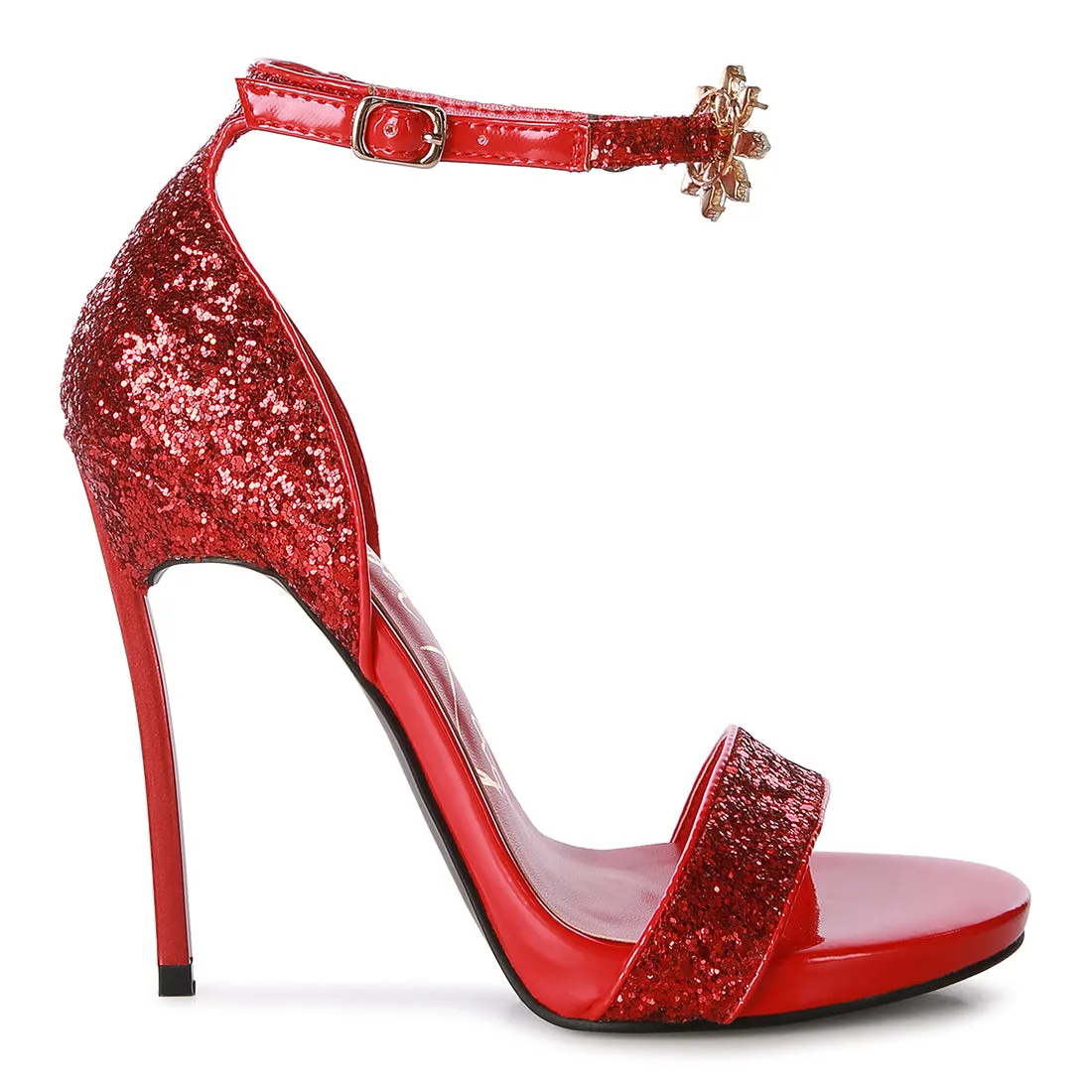 High Heeled Glitter Sandals