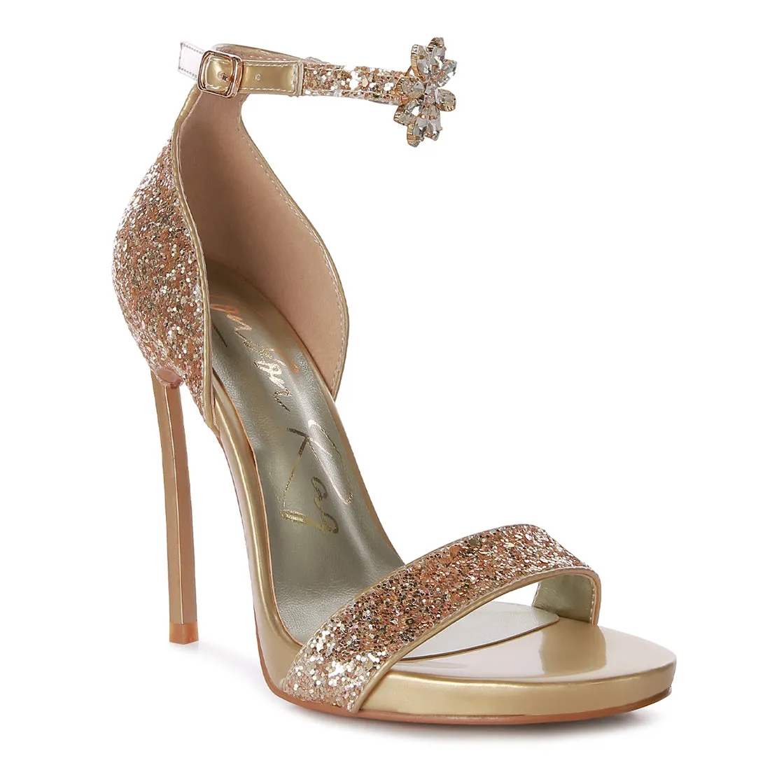 High Heeled Glitter Sandals