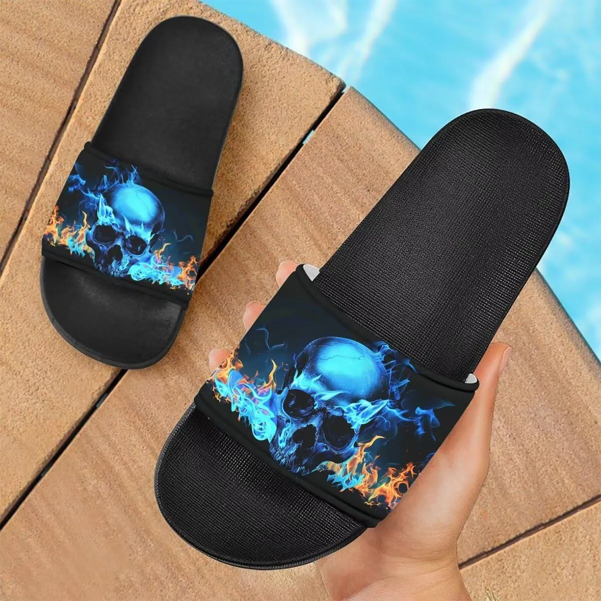 Howilath Cute Animals Pattern Summer Slide Slippers for Women Kids, Soft Sole Non-Slip Open Toe Slippers Slide Sandal