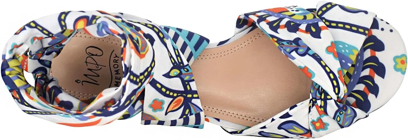 Impo Vinya Ankle Wrap Platform Sandal with Memory Foam