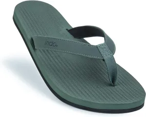 Indosole Men's ESSNTLS Vegan All-Terrain Flip Flops, [Reused Tire Sole, Natural Rubber Arch Support No-slip Footbed, Comfortable ENVRO Strap, Waterproof]