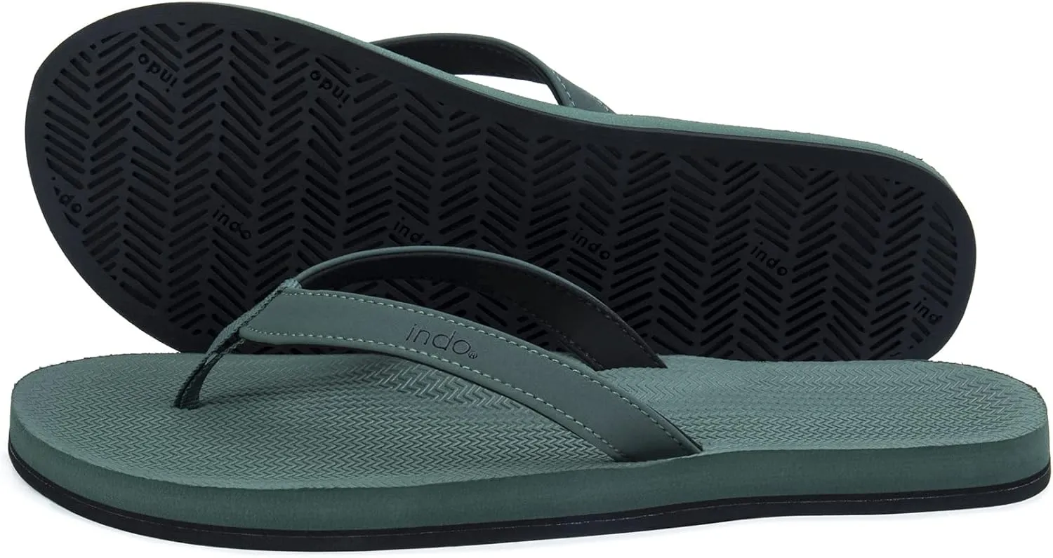 Indosole Women's ESSNTLS Vegan Flip Flops [Reused Tire Sole, Natural Rubber Arch Support, ENVRO Strap, Waterproof]