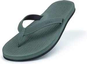 Indosole Women's ESSNTLS Vegan Flip Flops [Reused Tire Sole, Natural Rubber Arch Support, ENVRO Strap, Waterproof]