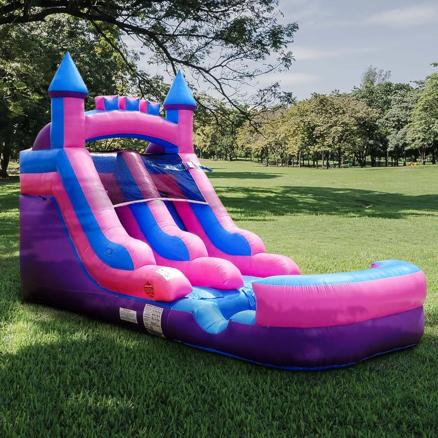 Inflatable Water Slides for Kids (Without Blower) - 21' x 9' x 12' Foot Backyard Inflatable Water Slides with Splash Pool - Pink Princess