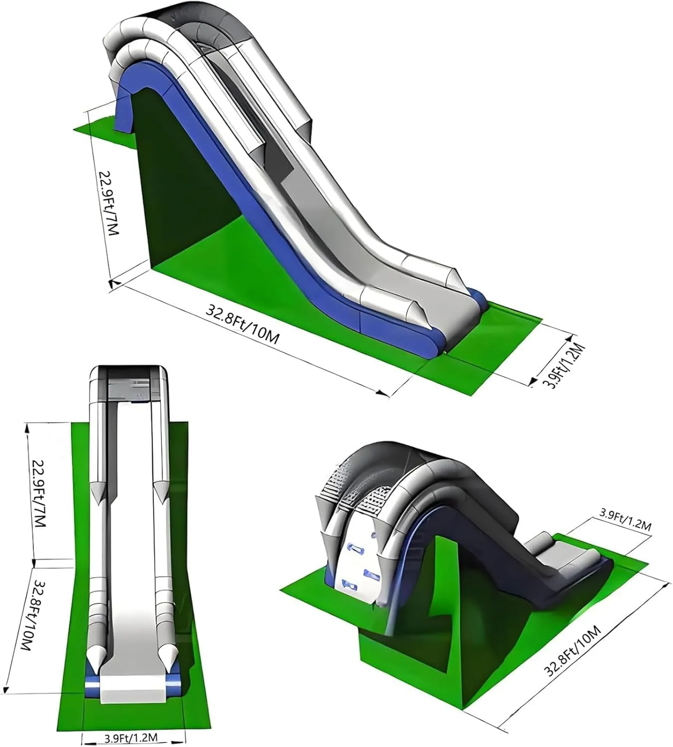 Inflatable Yacht Slide Swimming Platform with Air Pump for Adults and Kids Water Park, Floating Water Toys