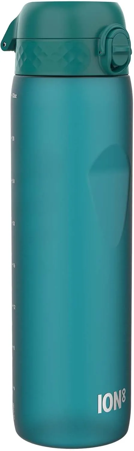 Ion8 1 Litre Water Bottle, Leak Proof, Flip Lid, Carry Handle, Rapid Liquid Flow, Dishwasher Safe, BPA Free, Soft Touch Contoured Grip, Ideal for Sports and Gym, Carbon Neutral Recyclon