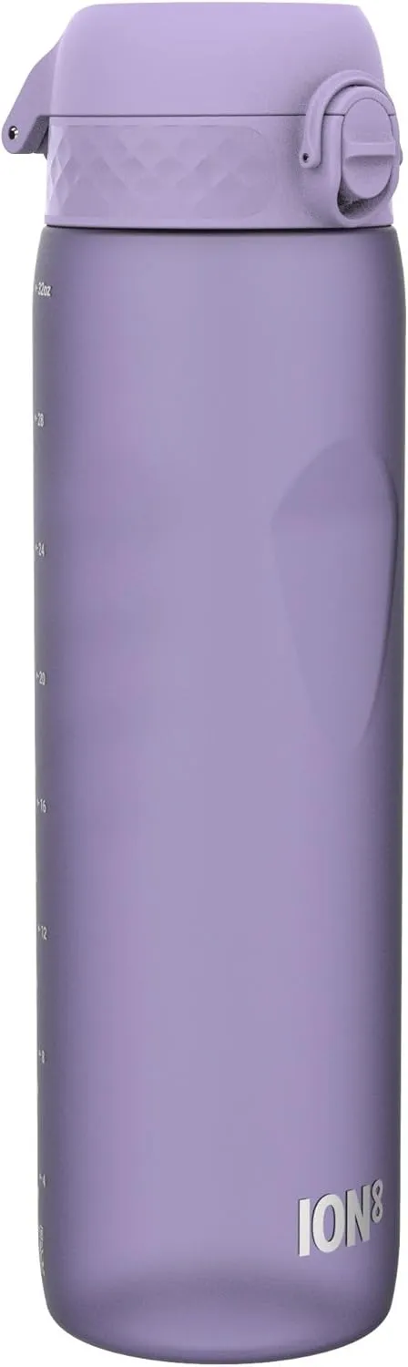 Ion8 1 Litre Water Bottle, Leak Proof, Flip Lid, Carry Handle, Rapid Liquid Flow, Dishwasher Safe, BPA Free, Soft Touch Contoured Grip, Ideal for Sports and Gym, Carbon Neutral Recyclon