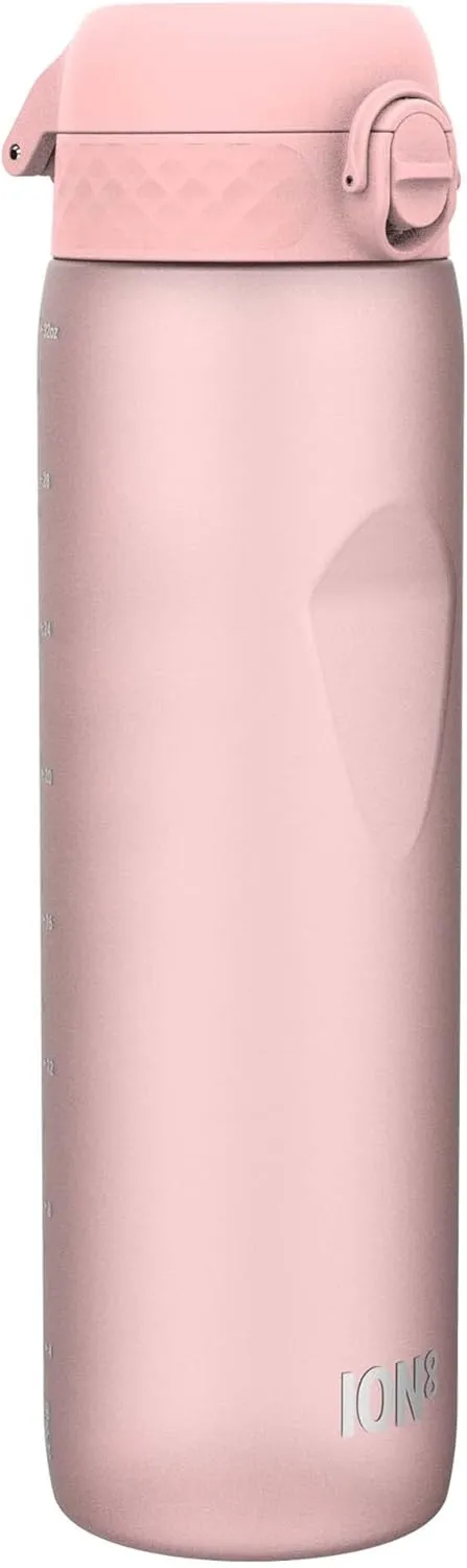 Ion8 1 Litre Water Bottle, Leak Proof, Flip Lid, Carry Handle, Rapid Liquid Flow, Dishwasher Safe, BPA Free, Soft Touch Contoured Grip, Ideal for Sports and Gym, Carbon Neutral Recyclon