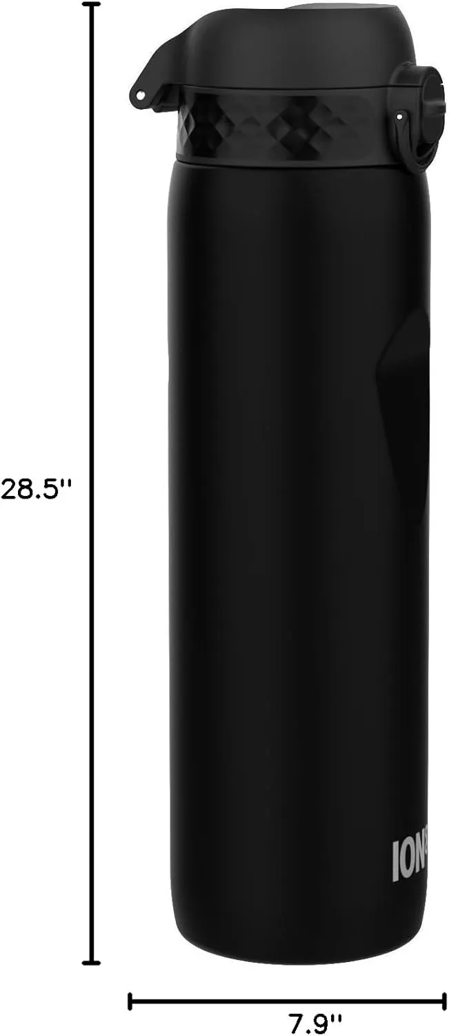 Ion8 1 Litre Water Bottle, Leak Proof, Flip Lid, Carry Handle, Rapid Liquid Flow, Dishwasher Safe, BPA Free, Soft Touch Contoured Grip, Ideal for Sports and Gym, Carbon Neutral Recyclon
