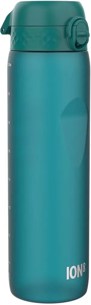 Ion8 1 Litre Water Bottle, Leak Proof, Flip Lid, Carry Handle, Rapid Liquid Flow, Dishwasher Safe, BPA Free, Soft Touch Contoured Grip, Ideal for Sports and Gym, Carbon Neutral Recyclon