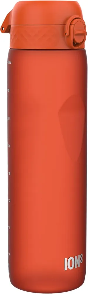 Ion8 Water Bottle (1 Litre) Quench Leak-proof & BPA-Free Drinking Bottle, Triple Lock & One-Touch Flip Lid, Easy Hydration for Travel, Gym & Active Lifestyles, Recyclon Hearty Orange