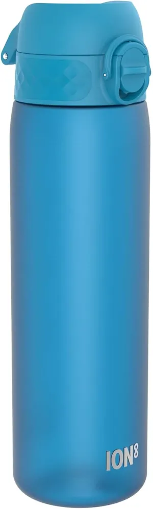 Ion8 Water Bottle, 500 ml/18 oz, Leak Proof, Easy to Open, Secure Lock, Dishwasher Safe, BPA Free, Hygienic Flip Cover, Carry Handle, Fits Cup Holders, Easy Clean, Odor Free, Carbon Neutral