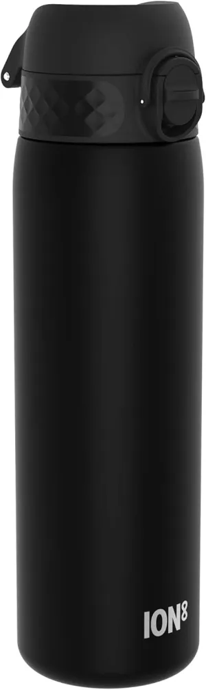Ion8 Water Bottle, 500 ml/18 oz, Leak Proof, Easy to Open, Secure Lock, Dishwasher Safe, BPA Free, Hygienic Flip Cover, Carry Handle, Fits Cup Holders, Easy Clean, Odor Free, Carbon Neutral