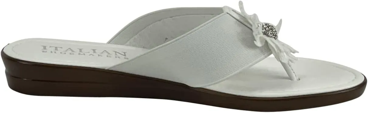 ITALIAN Shoemakers Rima Flat Floral Thong Flip Flop Sandal for Women