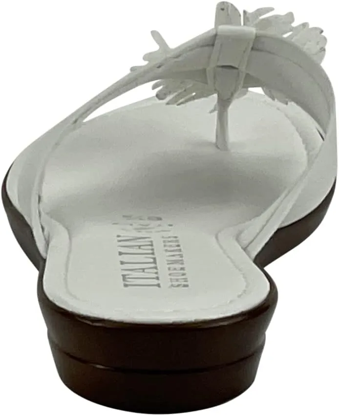 ITALIAN Shoemakers Rima Flat Floral Thong Flip Flop Sandal for Women