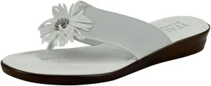 ITALIAN Shoemakers Rima Flat Floral Thong Flip Flop Sandal for Women