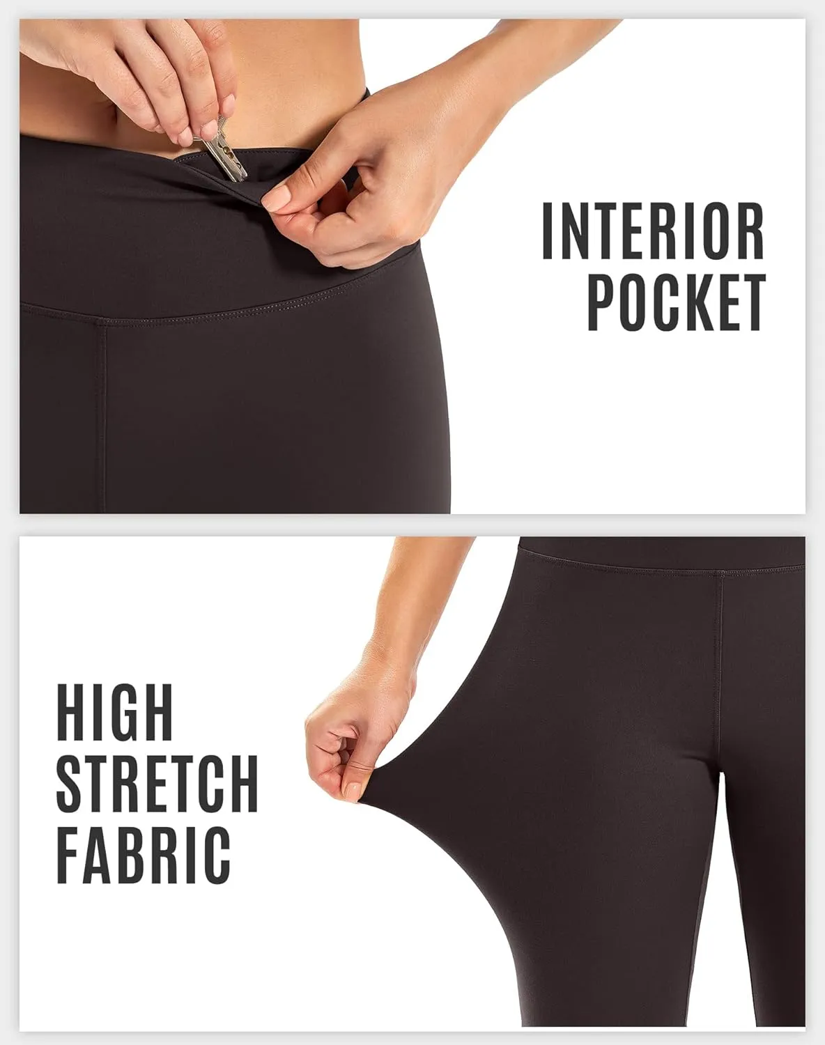 IUGA Biker Shorts for Women High Waist, Ultra Soft Womens Workout Shorts with Inner Pocket Opaque Yoga Gym Running Shorts 8"