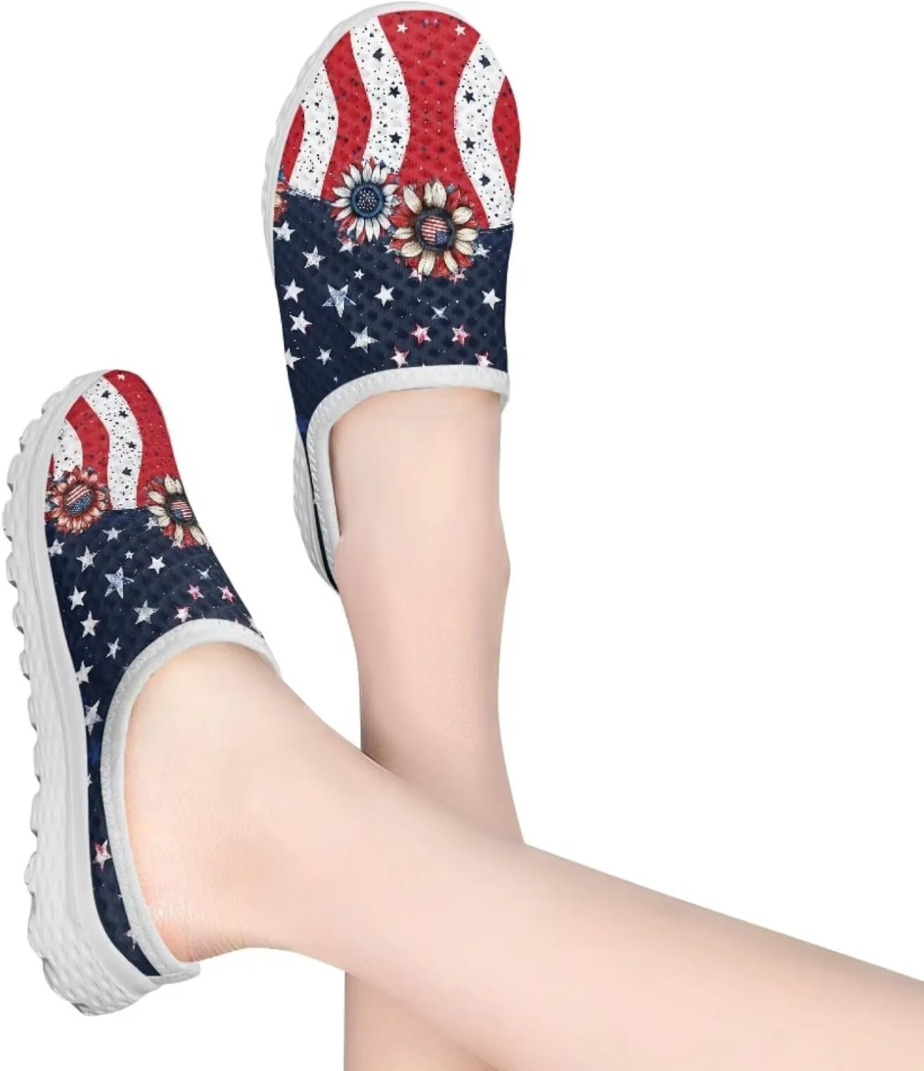 Jeiento Women Lightweight Slip On Mules Shoes Comfortable Anti Slip Loafers Open Back Breathable Slippers