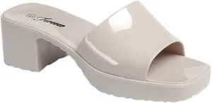 Jelly Chunky Block Heel Sandals for Women