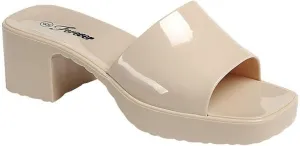 Jelly Chunky Block Heel Sandals for Women