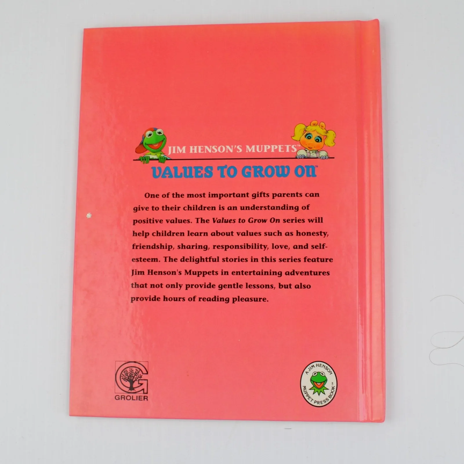 Jim Hensons Muppets Values To Grow On Books Lot 6 VTG HC - Kermit, Piggy, Fozzie