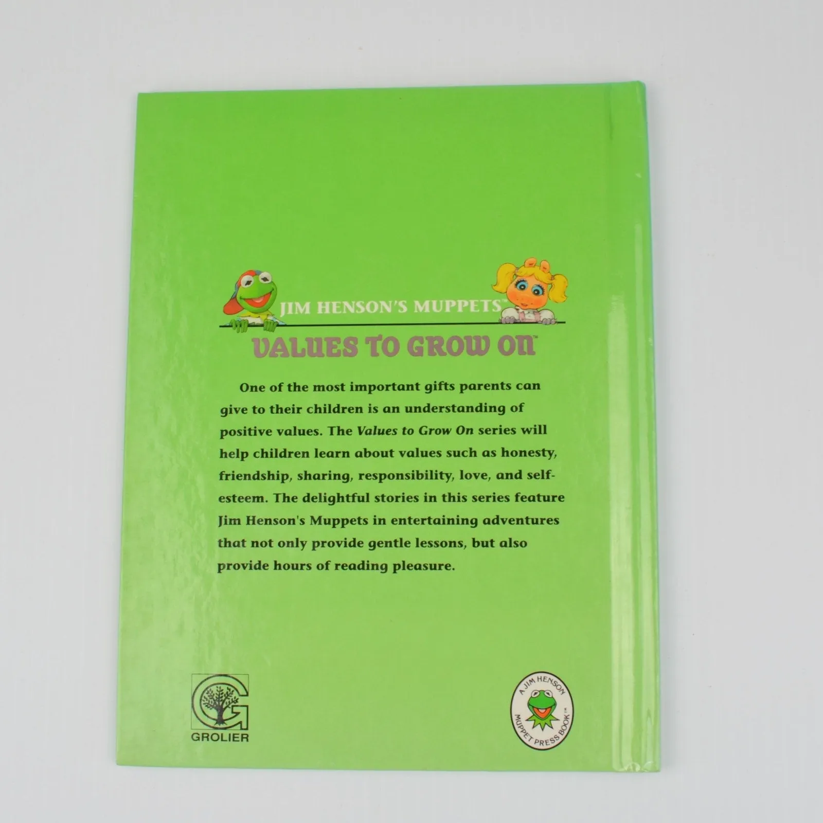 Jim Hensons Muppets Values To Grow On Books Lot 6 VTG HC - Kermit, Piggy, Fozzie