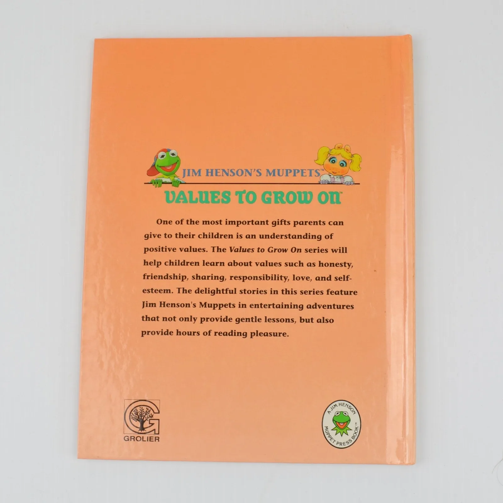 Jim Hensons Muppets Values To Grow On Books Lot 6 VTG HC - Kermit, Piggy, Fozzie