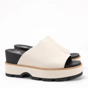 JOANIE IV SLIDE - CHALK - LEATHER