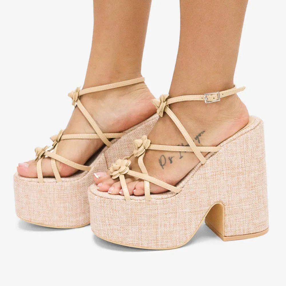 Joella Floral Wedge Sandal