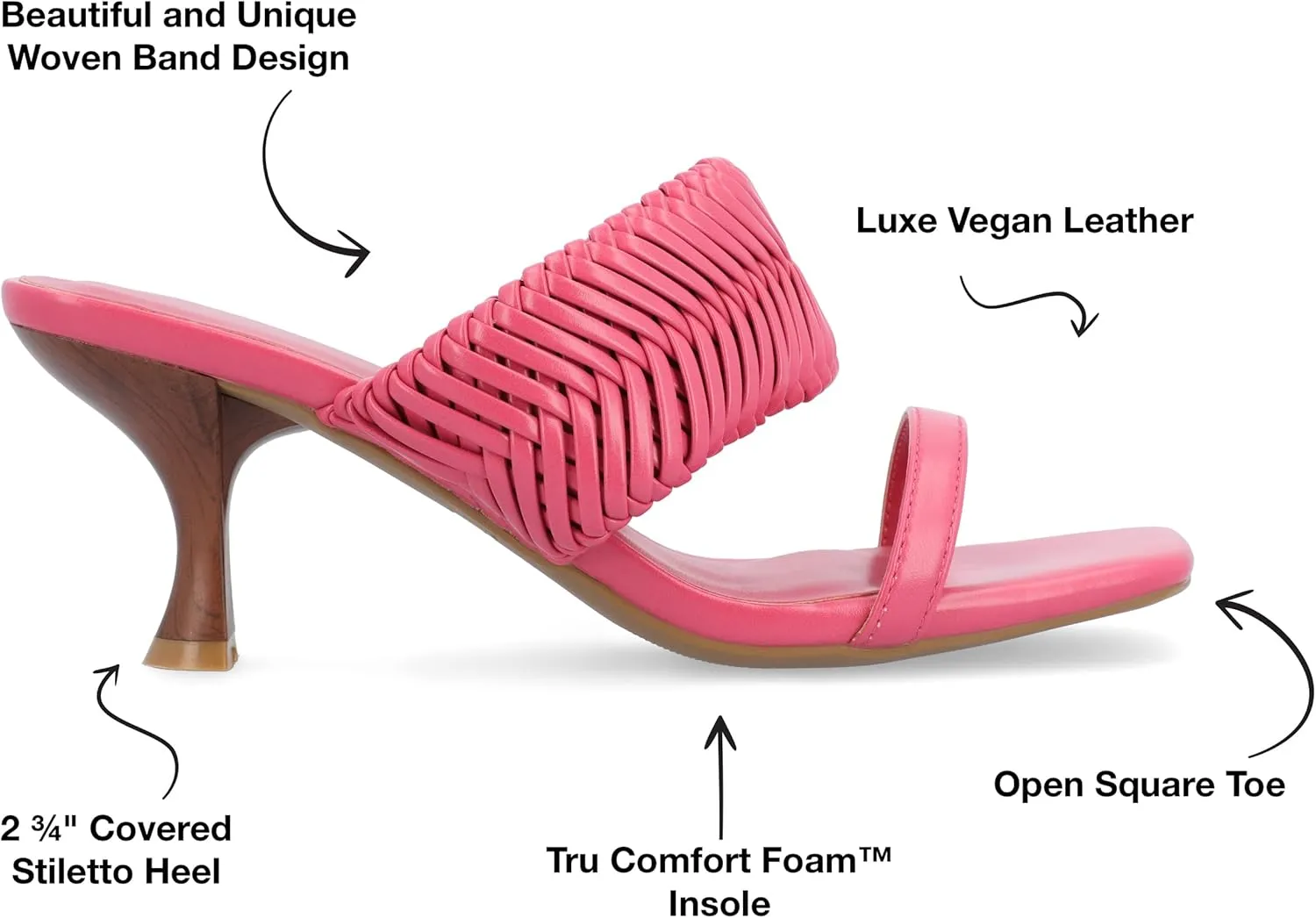 Journee Womens Monyka Tru Comfort Foam Woven Slip On Sandals