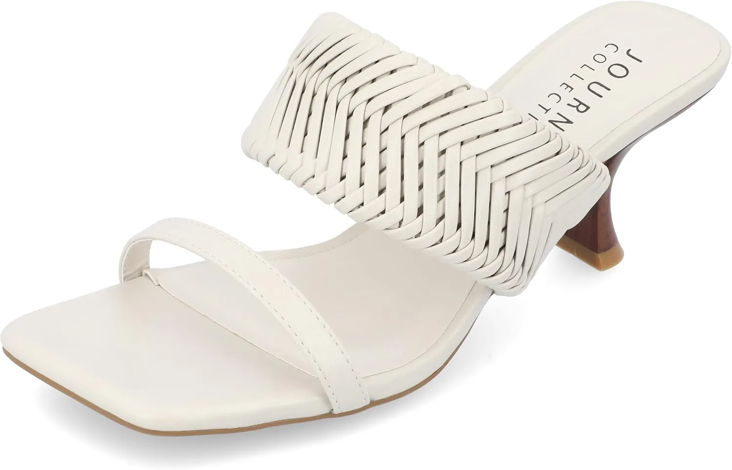 Journee Womens Monyka Tru Comfort Foam Woven Slip On Sandals