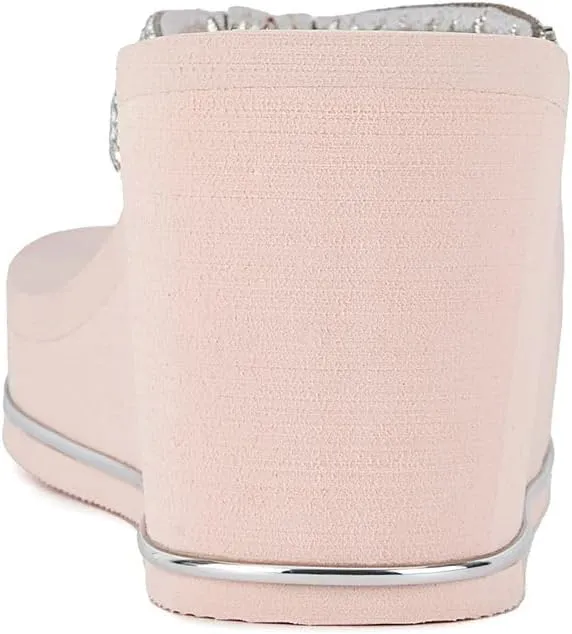 JUICY COUTURE Wedge Platform Flip Flop: High-Fashion, Soft Beach Sandal, Thong-Style Slide