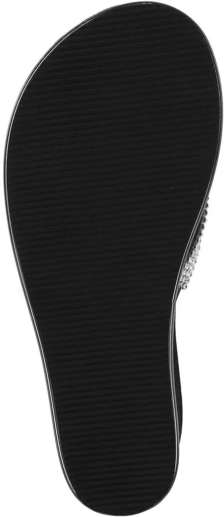 JUICY COUTURE Wedge Platform Flip Flop: High-Fashion, Soft Beach Sandal, Thong-Style Slide