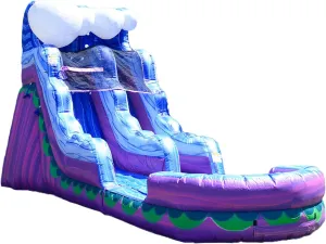 JumpOrange 15’ Mermaid Water Slide Inflatable with Splash Pool, Commercial Grade, Big Kids and Adults, Tall Blow Up Waterslide, Outdoor Indoor, Wet Dry Use, Summer, Backyard Water Park (with Blower)